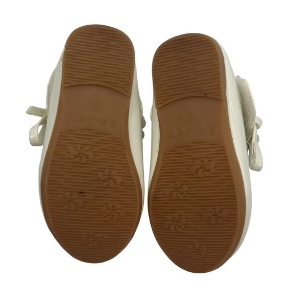 AIDIQISEHUA White Patent Floral Hook & Loop Mary Jane Shoes Size 22 Toddler - Picture 8 of 10